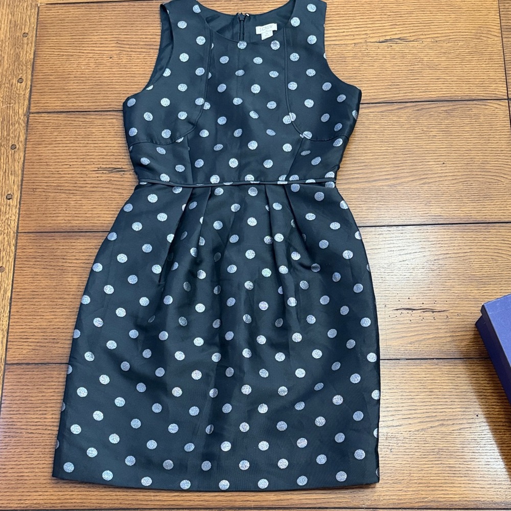 J. Crew Black Polka Dot Dress